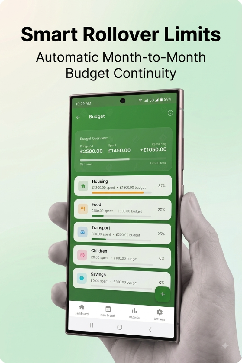 Effortless Continuity Budget Carry-over Visual